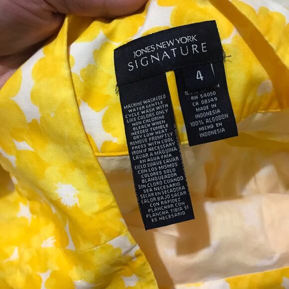 Long Modest A-line Bright Yellow Floral Spring Summer Skirt Women’s Size 4 - Picture 3 of 4